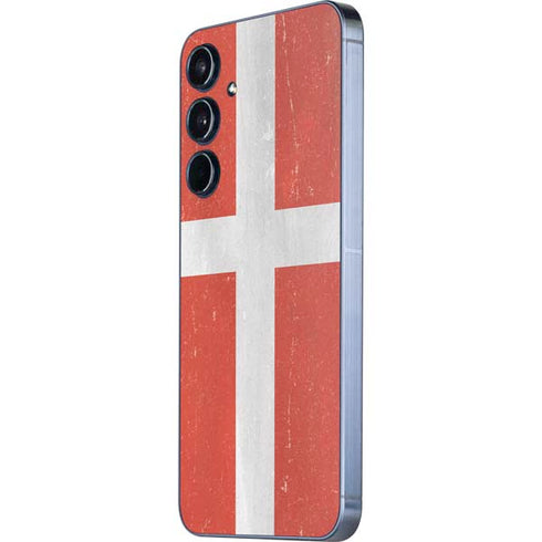 Denmark Flag Distressed Galaxy A36 5G Skin